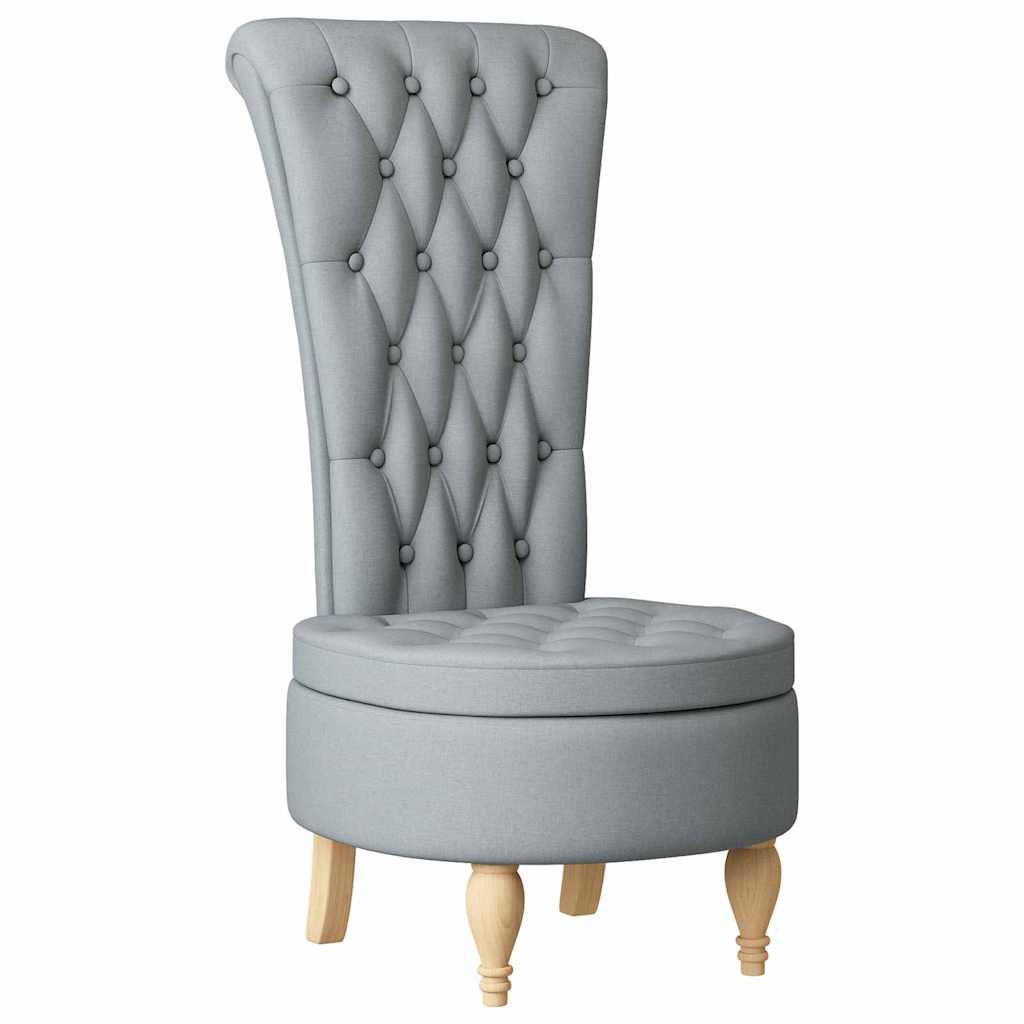 Fauteuil à pantoufle Gris clair 56,5 x 70 x 110 cm tissu - XIOS