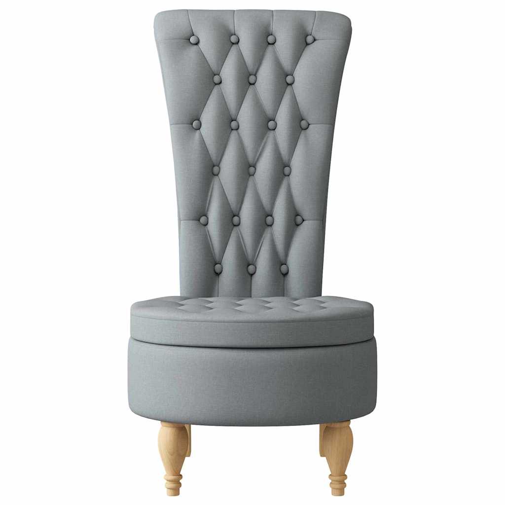 Fauteuil à pantoufle Gris clair 56,5 x 70 x 110 cm tissu - XIOS
