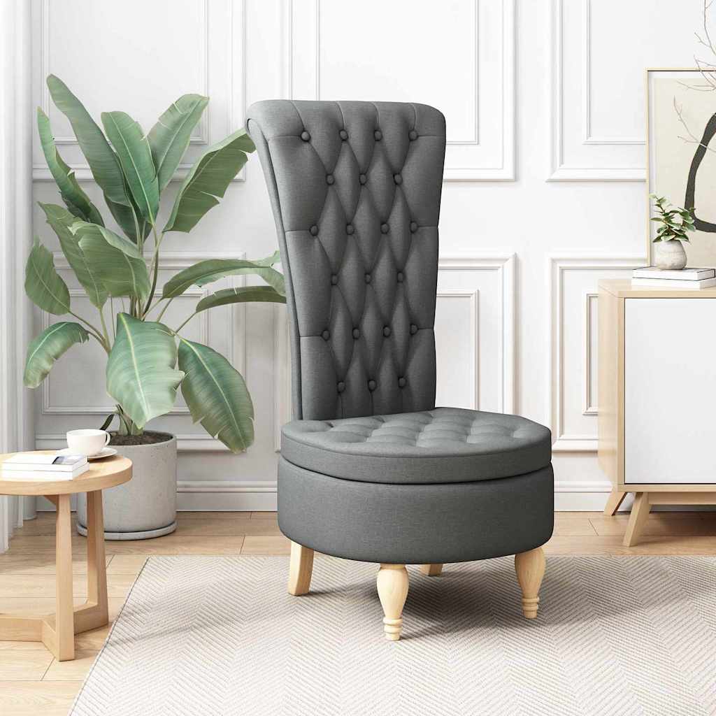 Fauteuil à pantoufle Gris foncé 56,5 x 70 x 110 cm tissu - XIOS