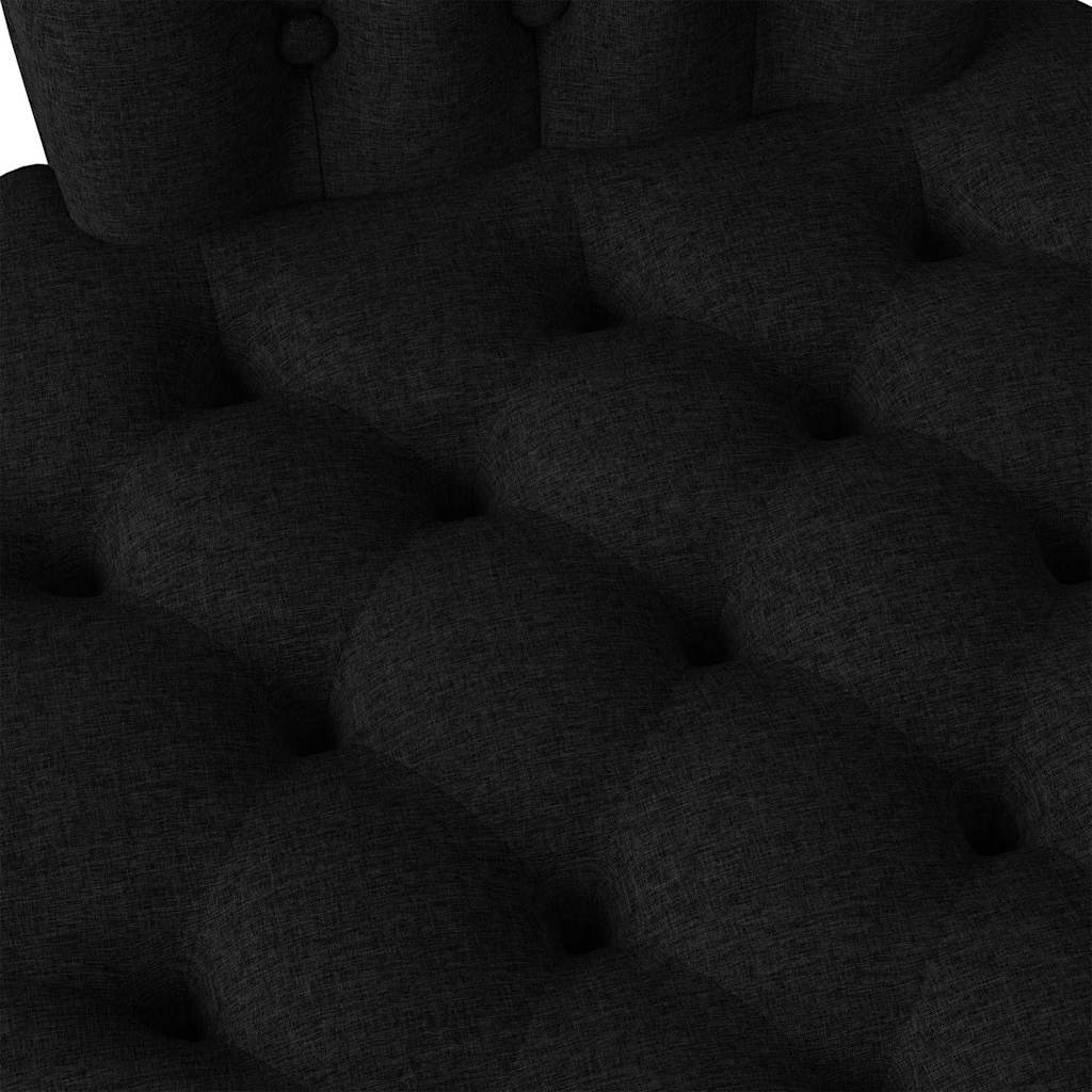 Fauteuil à pantoufle Noir 56,5 x 70 x 110 cm tissu - XIOS