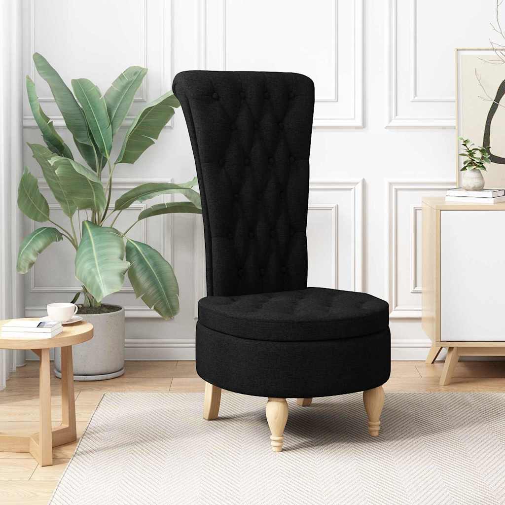 Fauteuil à pantoufle Noir 56,5 x 70 x 110 cm tissu - XIOS