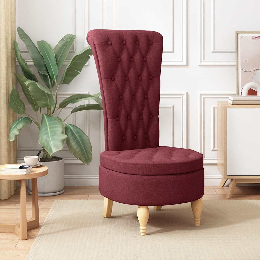 Fauteuil à pantoufle Bordeaux 56,5 x 70 x 110 cm tissu - XIOS