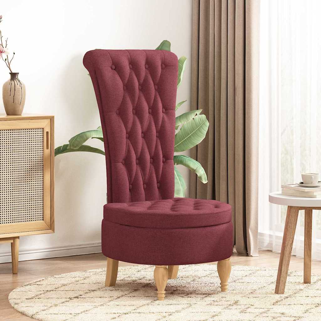 Fauteuil à pantoufle Bordeaux 56,5 x 70 x 110 cm tissu - XIOS