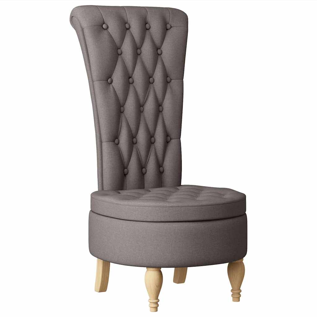 Fauteuil à pantoufle Taupe 56,5 x 70 x 110 cm tissu - XIOS