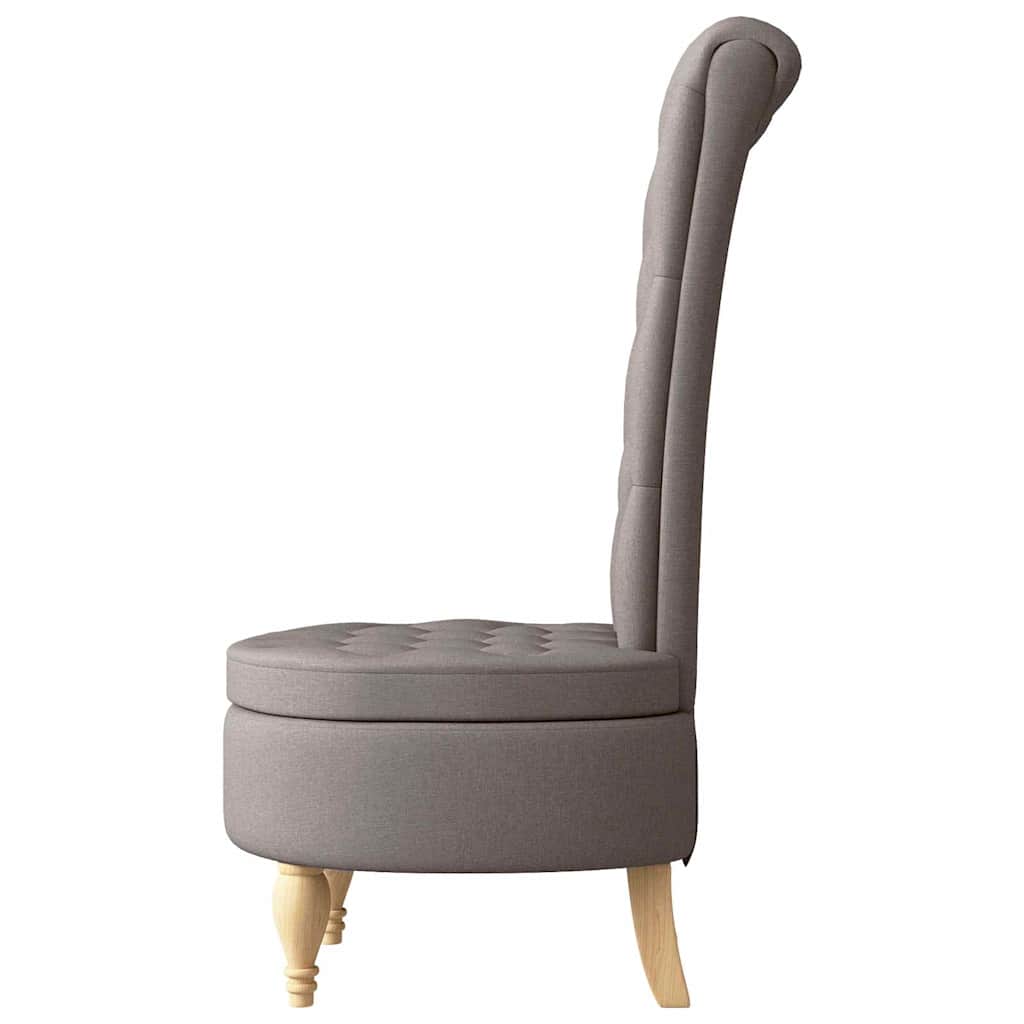 Fauteuil à pantoufle Taupe 56,5 x 70 x 110 cm tissu - XIOS
