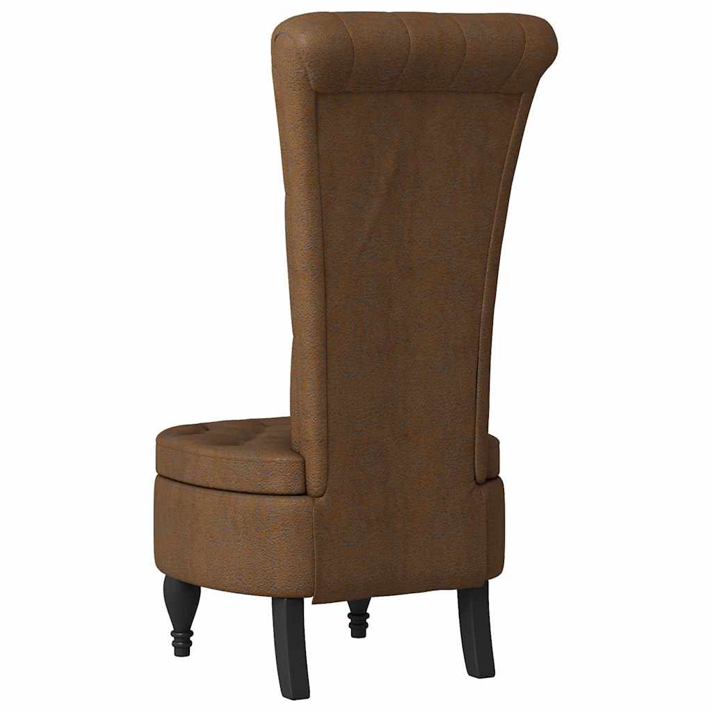 Fauteuil à pantoufle Marron 56,5 x 70 x 110 cm Simili daim - XIOS
