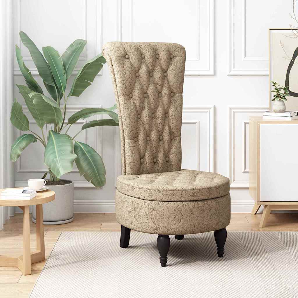 Fauteuil à pantoufle Gris clair 56,5 x 70 x 110 cm Simili daim - XIOS