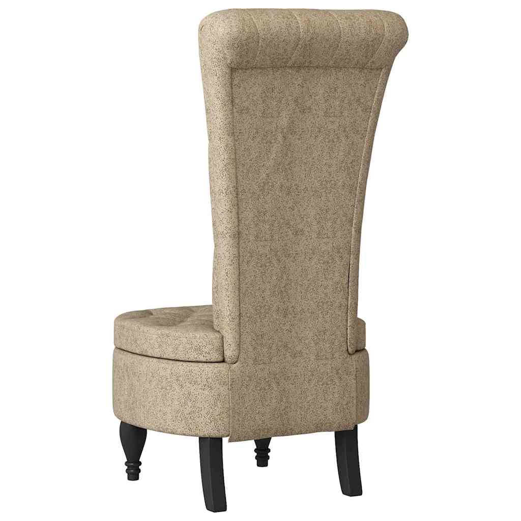 Fauteuil à pantoufle Gris clair 56,5 x 70 x 110 cm Simili daim - XIOS