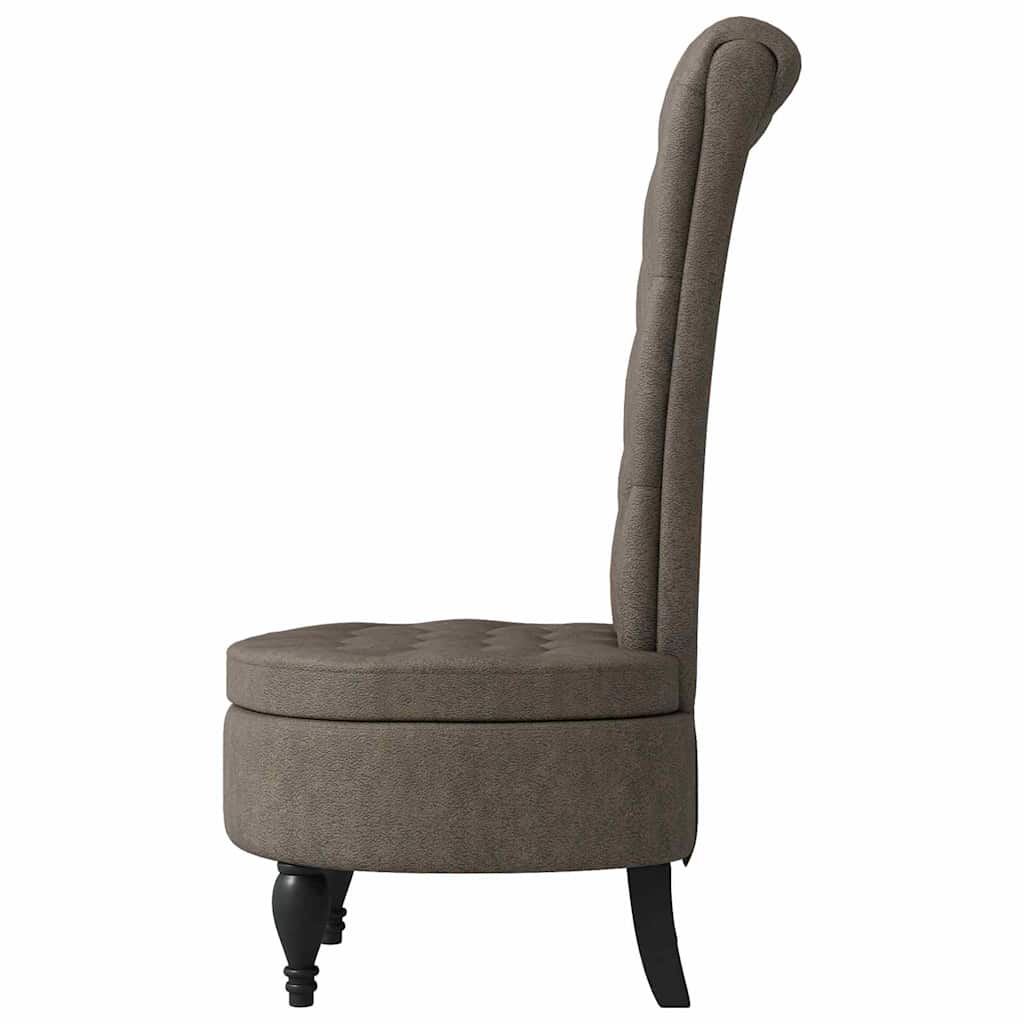 Fauteuil à pantoufle Gris foncé 56,5 x 70 x 110 cm Simili daim - XIOS