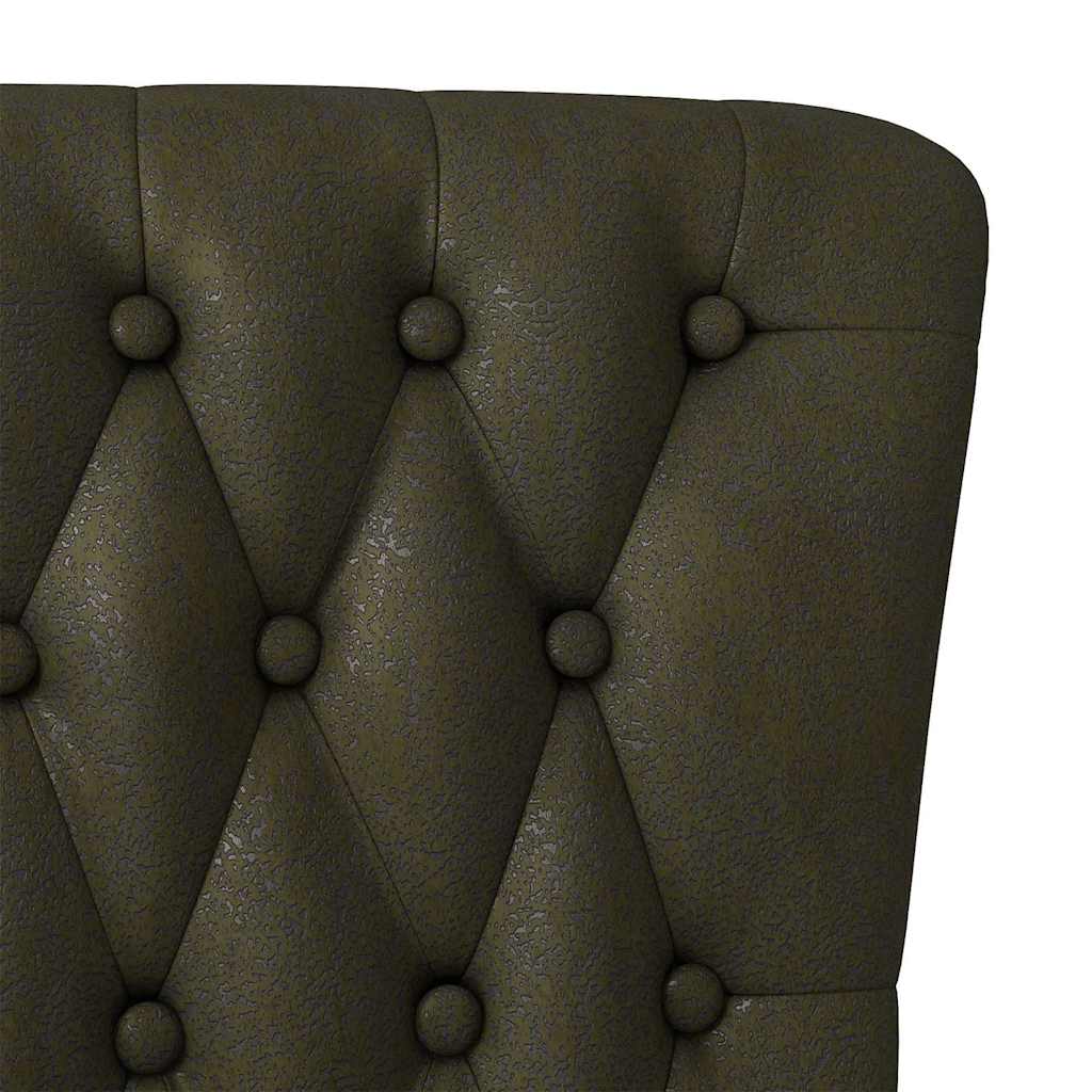 Fauteuil à pantoufle Vert armée 56,5 x 70 x 110 cm Simili daim - XIOS
