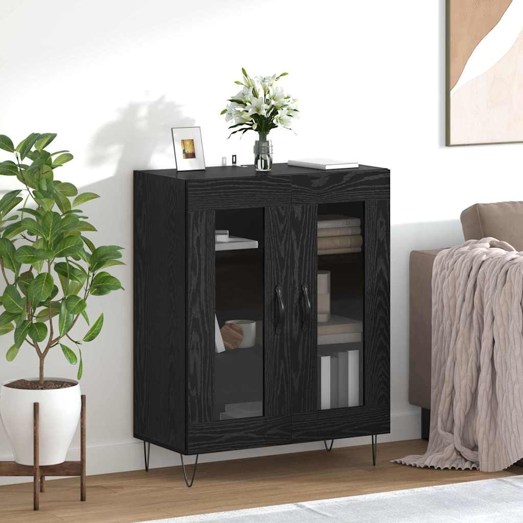 Buffet Chêne noir 69,5 x 34 x 90 cm Bois d'ingénierie - XIOS