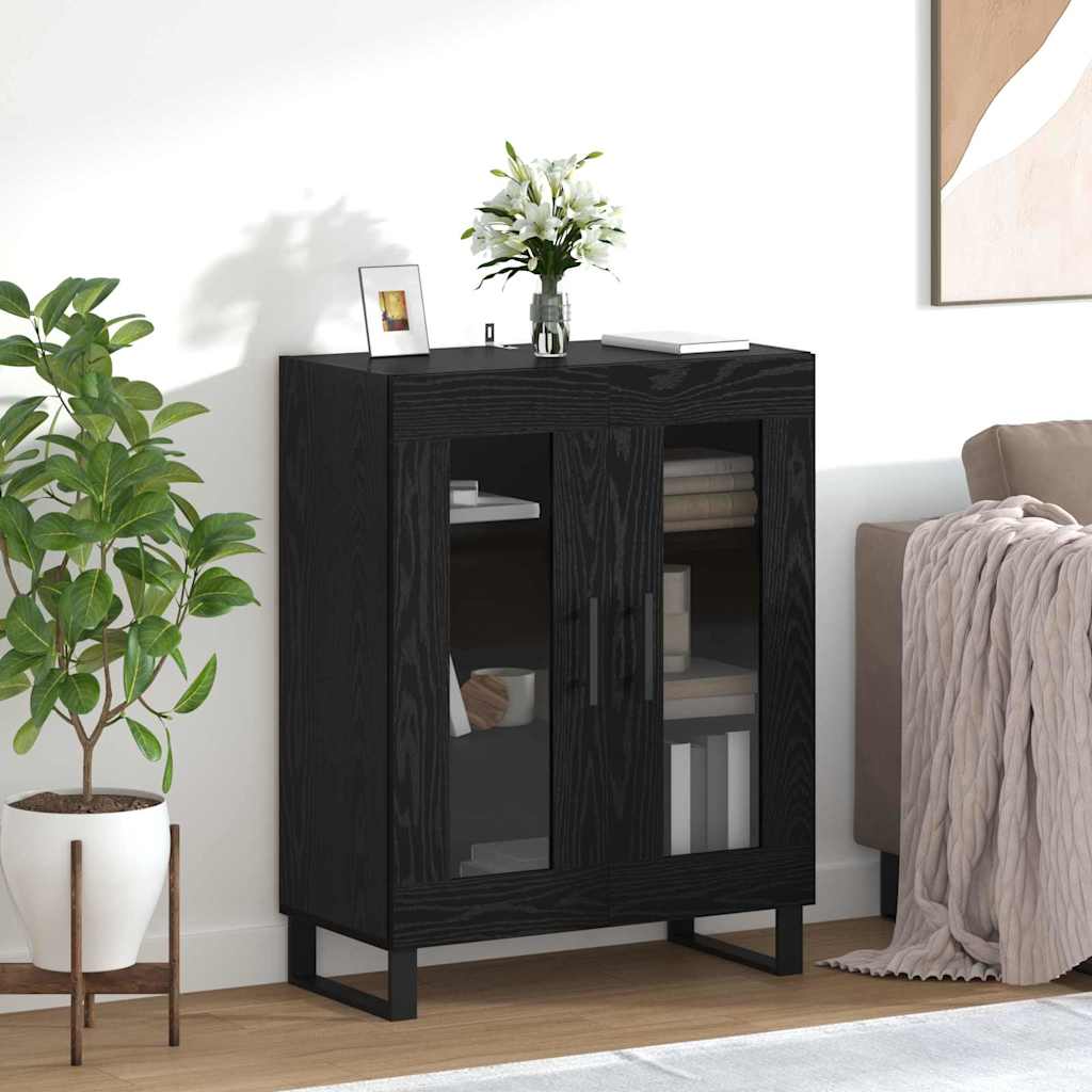 Buffet Chêne noir 69,5 x 34 x 90 cm Bois d'ingénierie - XIOS