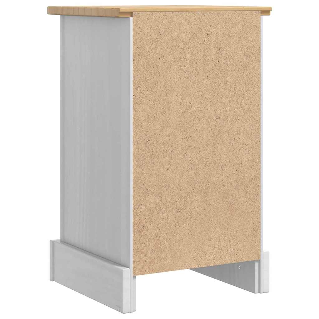 Table de chevet Corona Blanc 35 x 32,5 x 58 cm Pin massif - XIOS