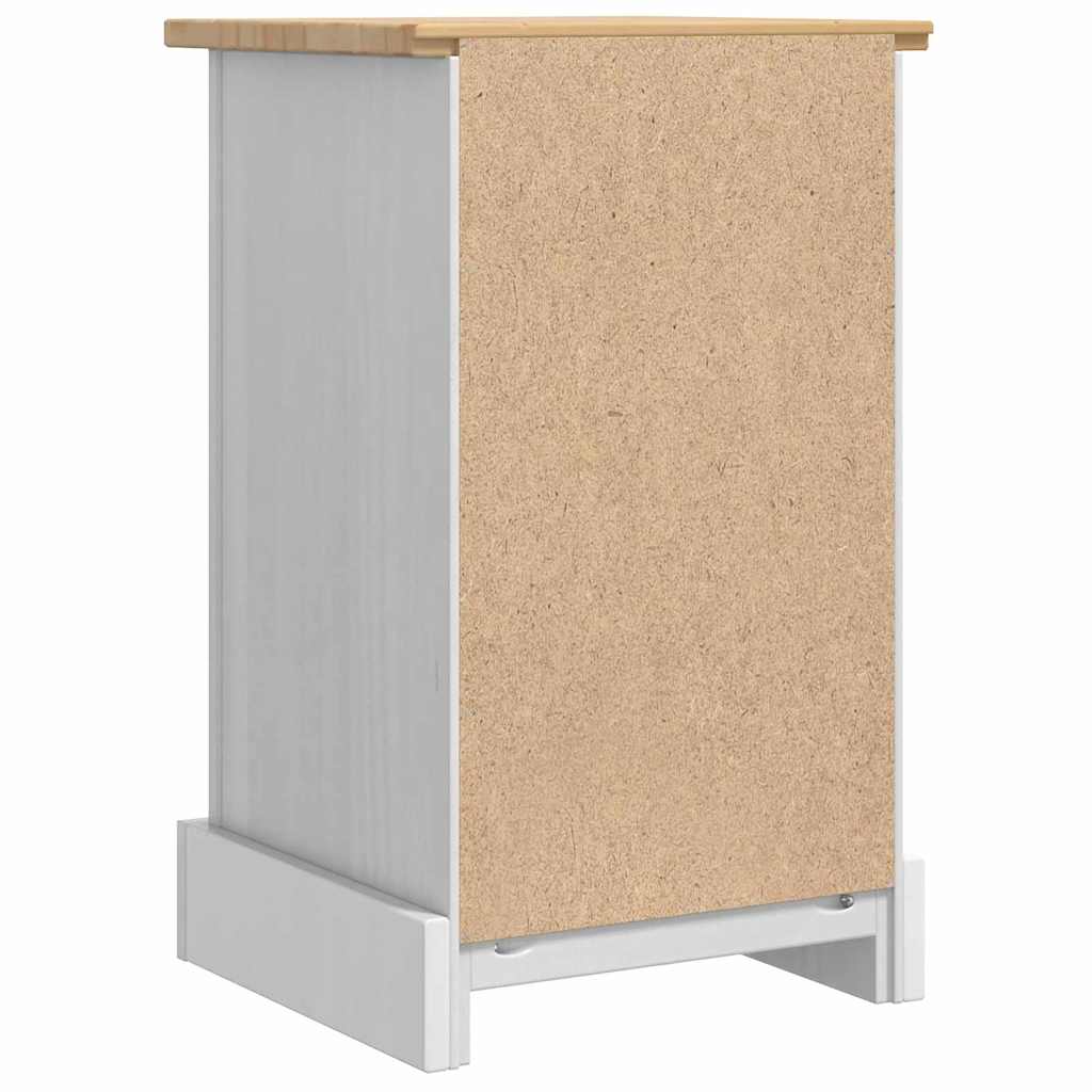 Table de chevet Corona Blanc 35 x 32,5 x 58 cm Pin massif - XIOS