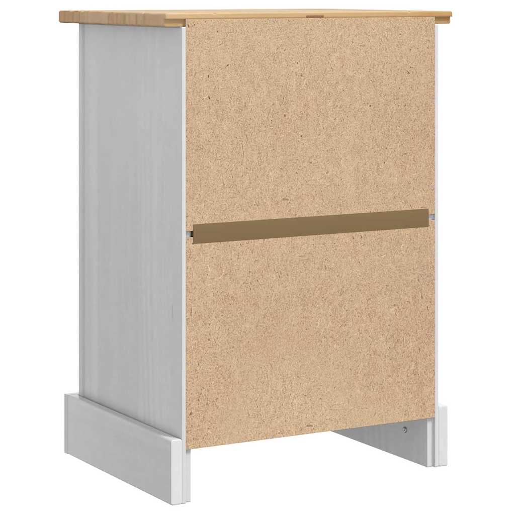 Table de chevet Corona Blanc 45 x 35 x 64 cm Pin massif - XIOS