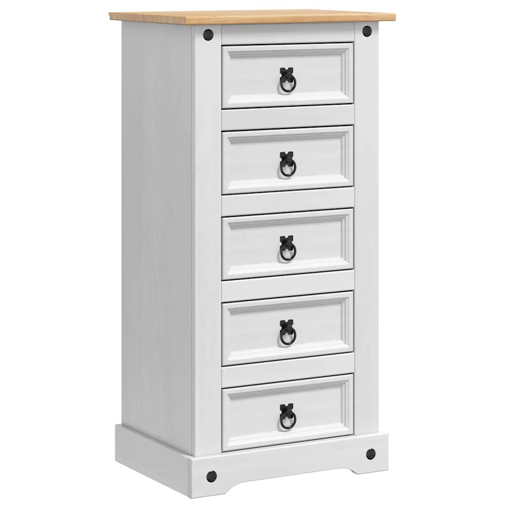 Table de chevet Corona Blanc 53 x 39 x 103 cm Pin massif - XIOS