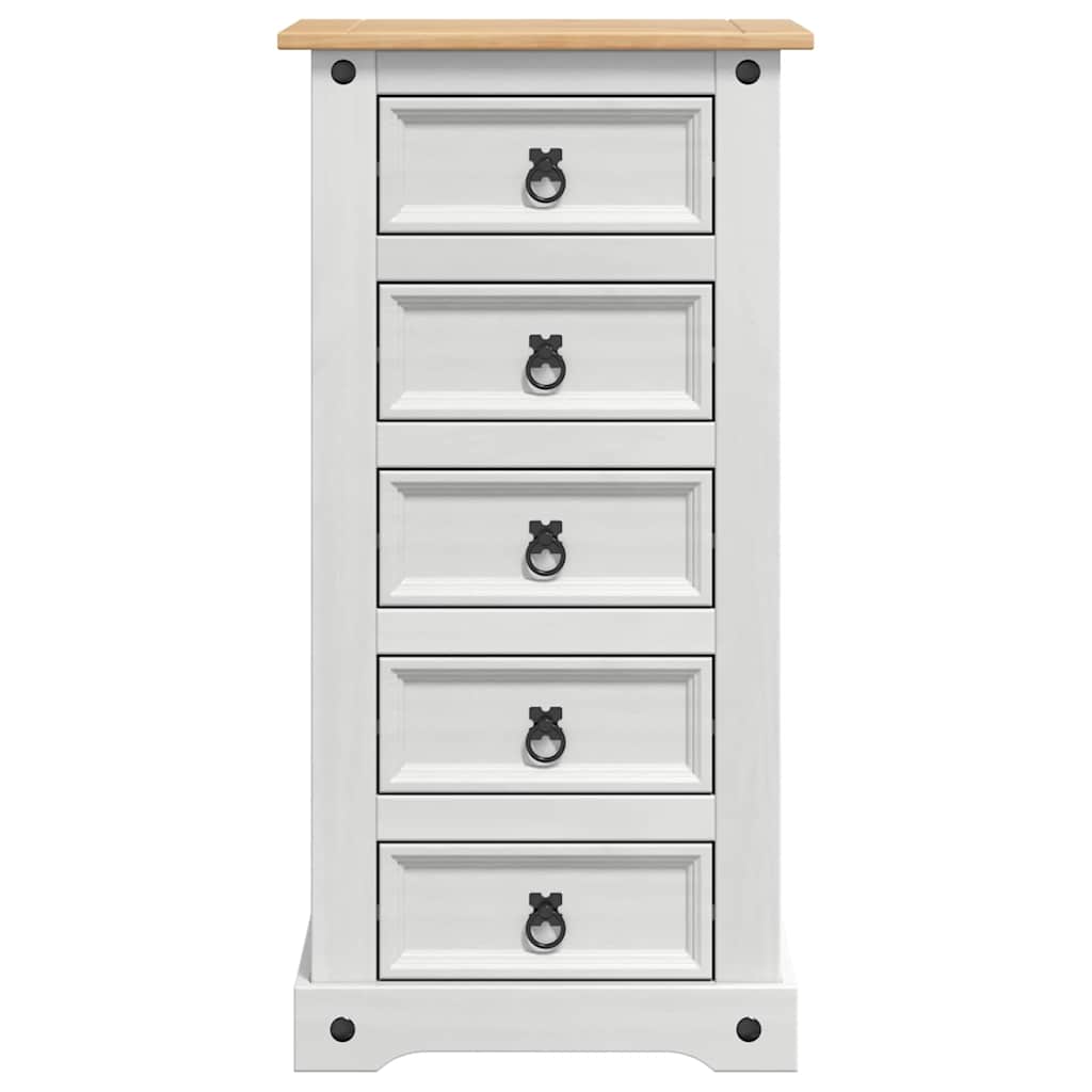 Table de chevet Corona Blanc 53 x 39 x 103 cm Pin massif - XIOS