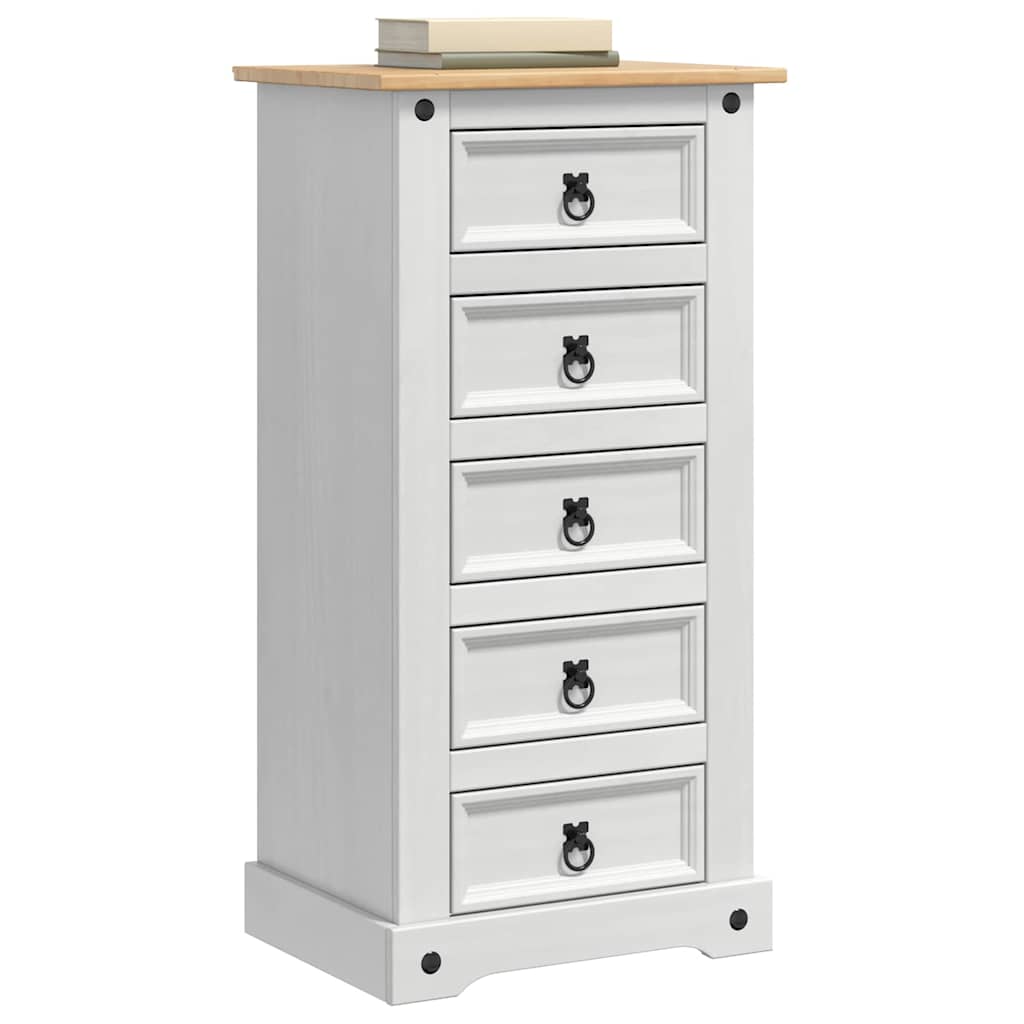 Table de chevet Corona Blanc 53 x 39 x 103 cm Pin massif - XIOS