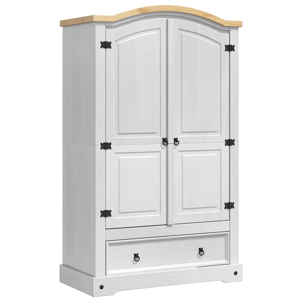 Armoire avec tiroir Blanc 101 x 52 x 170 cm Pin massif - XIOS