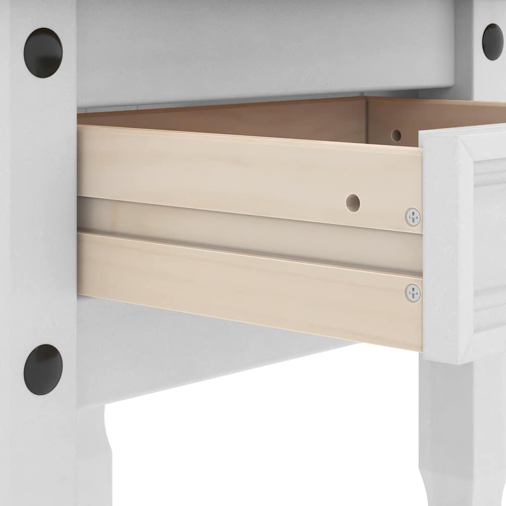 Table d'appoint avec tiroir Blanc 50 x 50 x 50 cm Pin massif - XIOS