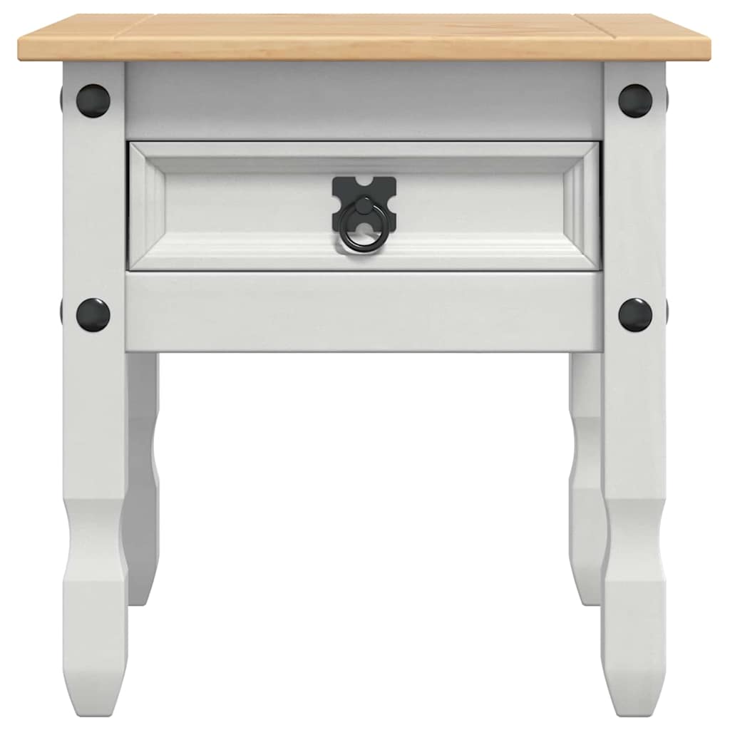 Table d'appoint avec tiroir Blanc 50 x 50 x 50 cm Pin massif - XIOS