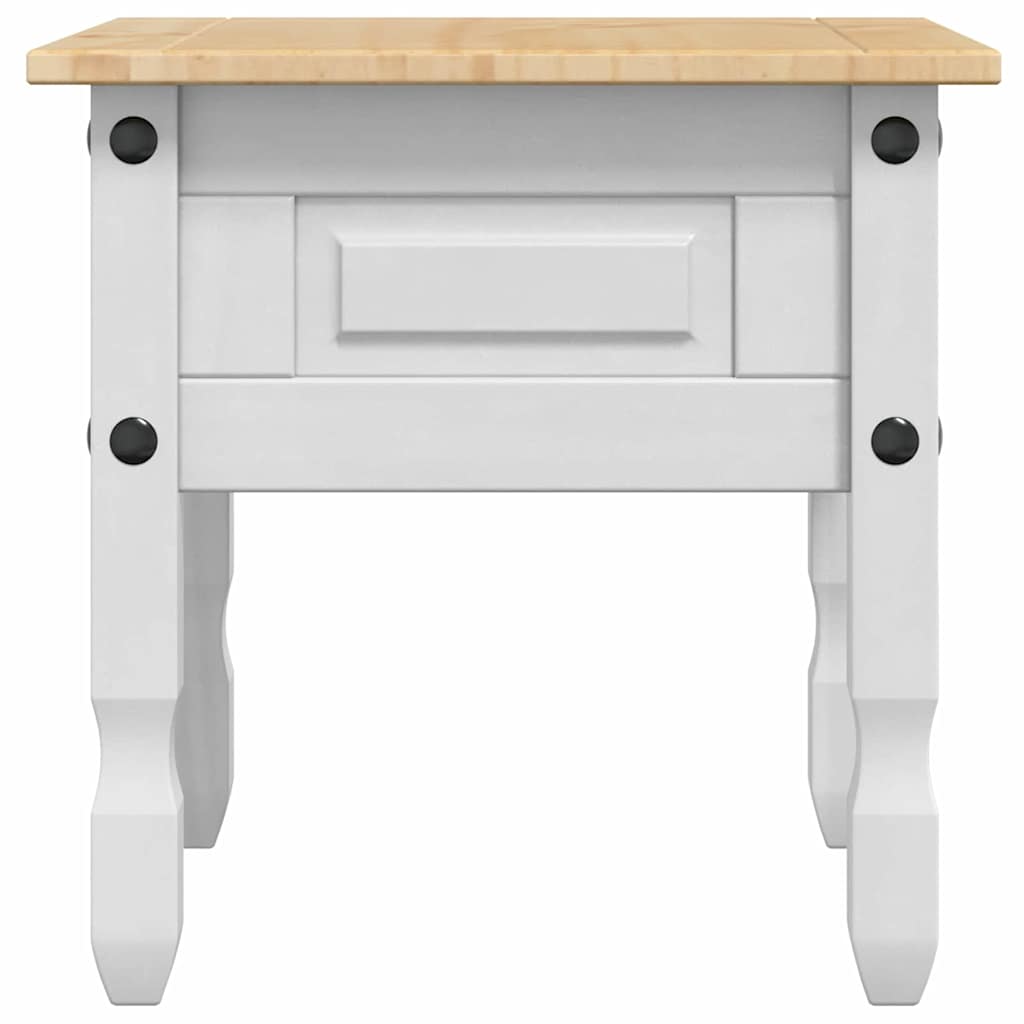 Table d'appoint avec tiroir Blanc 50 x 50 x 50 cm Pin massif - XIOS