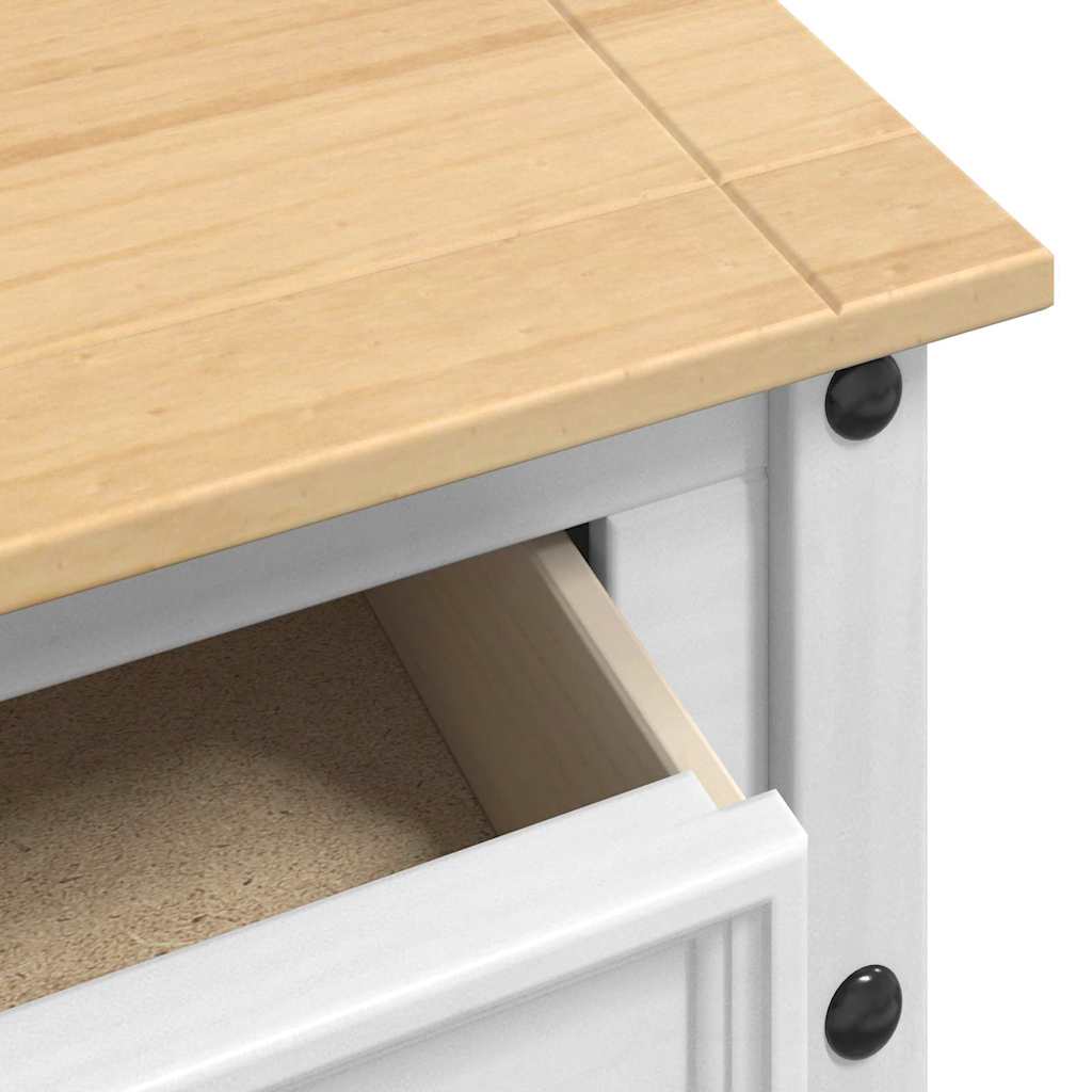 Table d'appoint avec tiroir Blanc 115 x 46 x 73 cm Pin massif - XIOS
