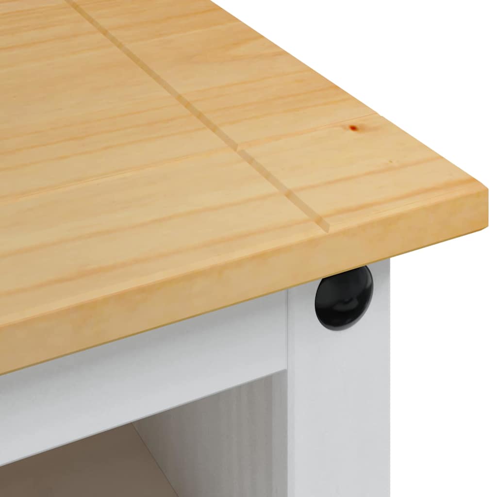 Meuble TV Corona Blanc 100 x 40 x 52 cm Pin massif - XIOS