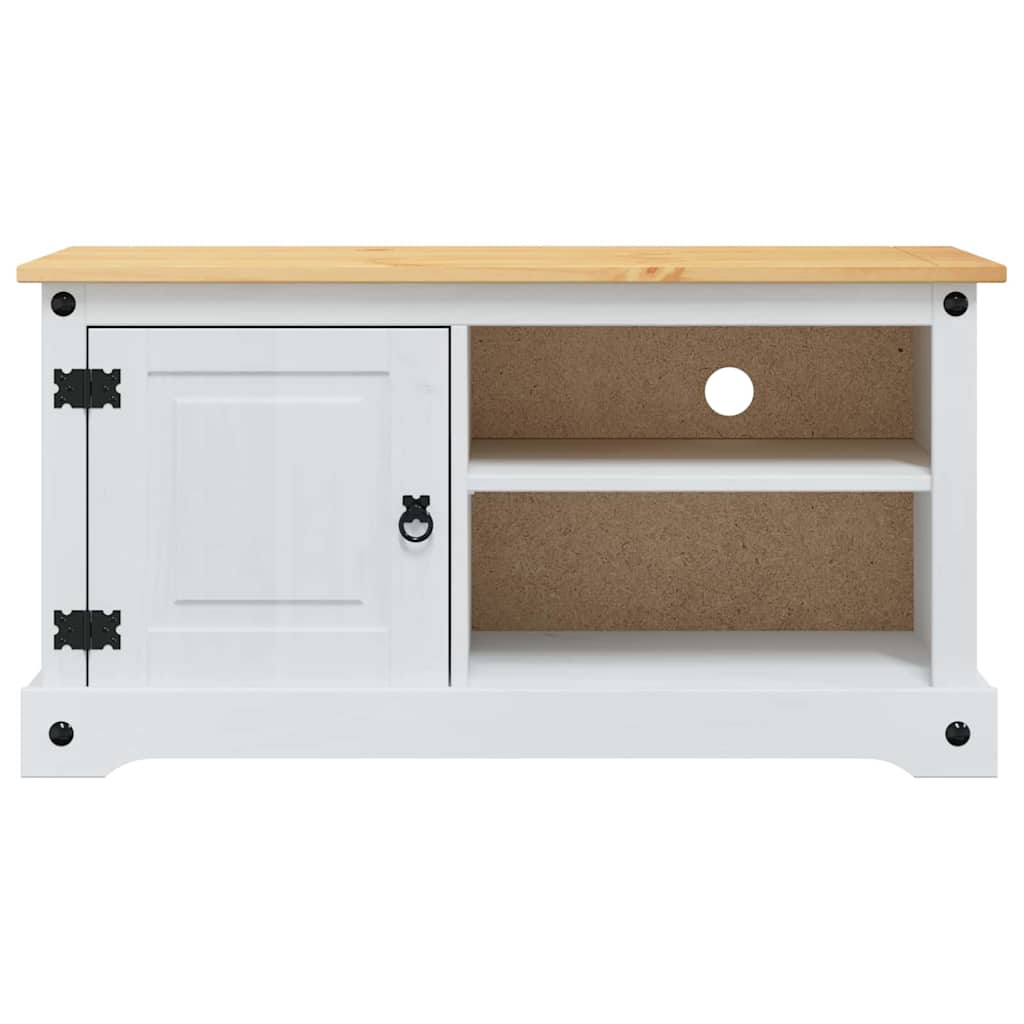 Meuble TV Corona Blanc 100 x 40 x 52 cm Pin massif - XIOS