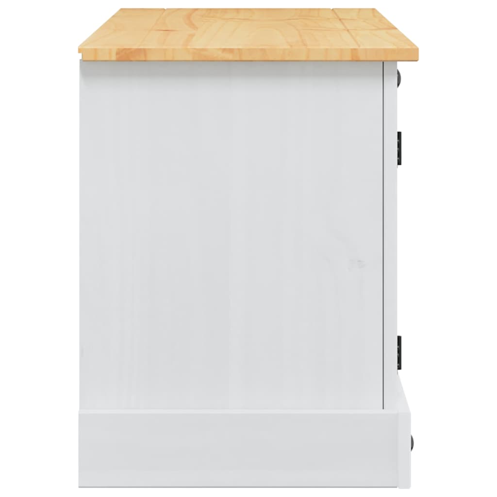 Meuble TV Corona Blanc 100 x 40 x 52 cm Pin massif - XIOS