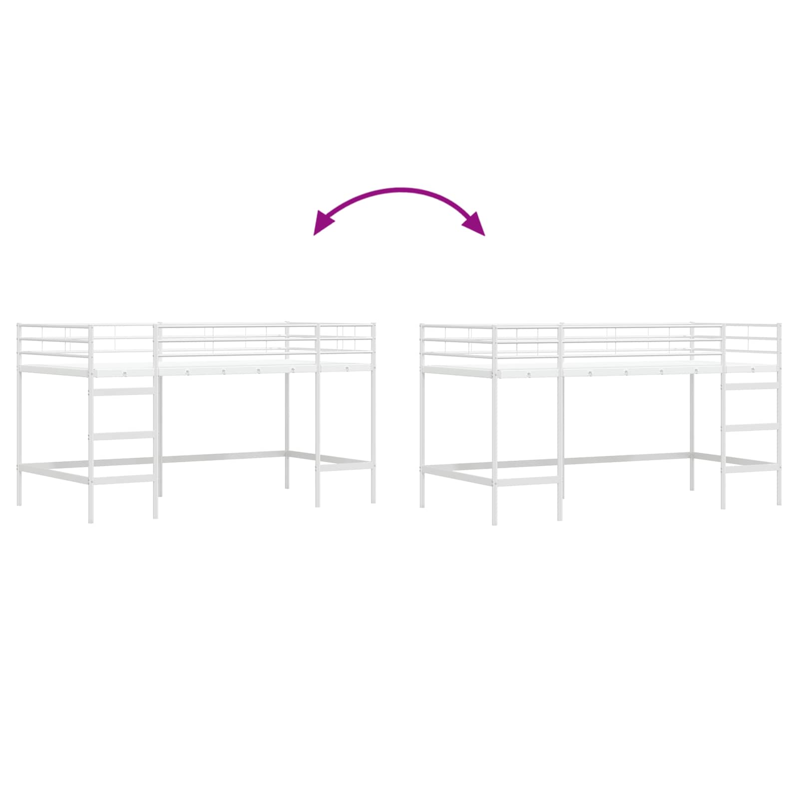 Lit mezzanine pour enfants Blanc 90 x 201 cm - XIOS