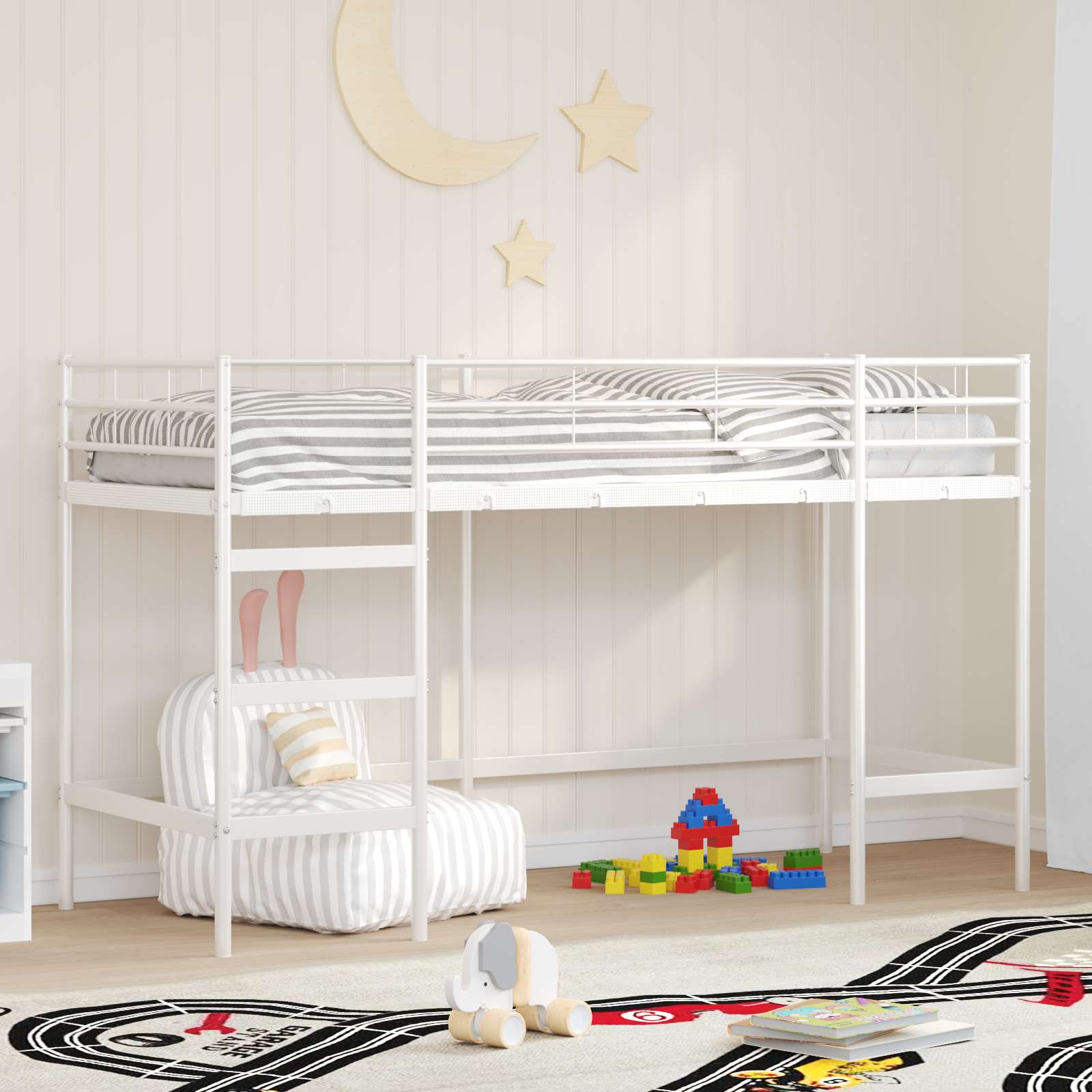 Lit mezzanine pour enfants Blanc 100 x 190 cm - XIOS