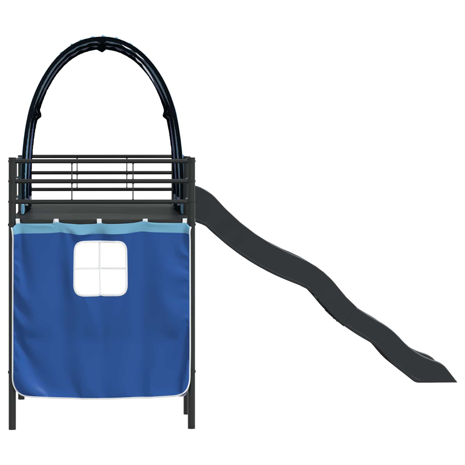 Lit mezzanine pour enfants Noir et Bleu 90 x 190 cm Métал - XIOS