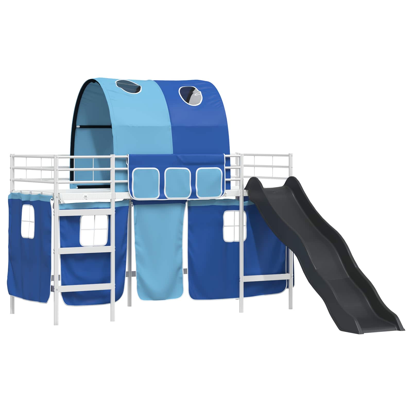 Lit mezzanine pour enfants Blanc et Bleu 75 x 190 cm Métал - XIOS