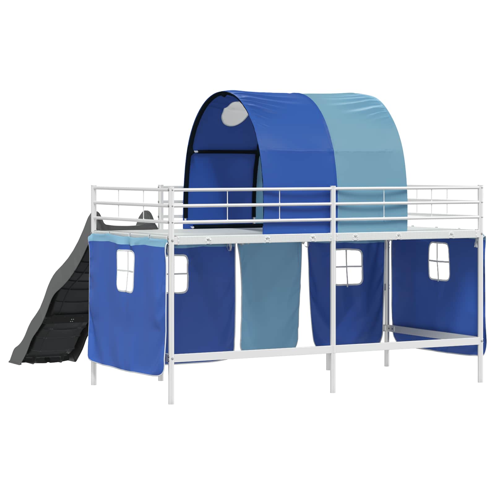 Lit mezzanine pour enfants Blanc et Bleu 90 x 200 cm Métал - XIOS