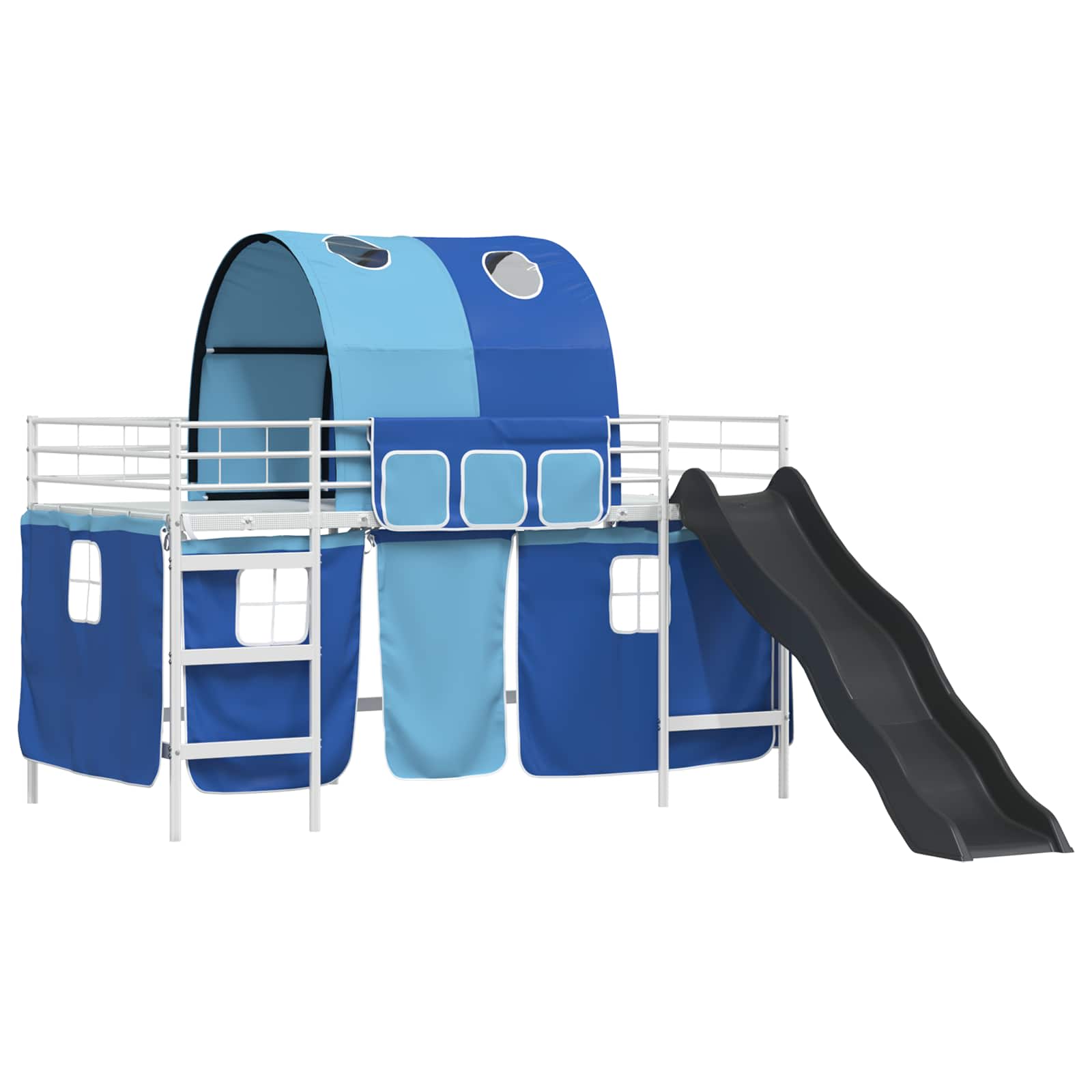Lit mezzanine pour enfants Blanc et Bleu 107 x 200 cm Métал - XIOS