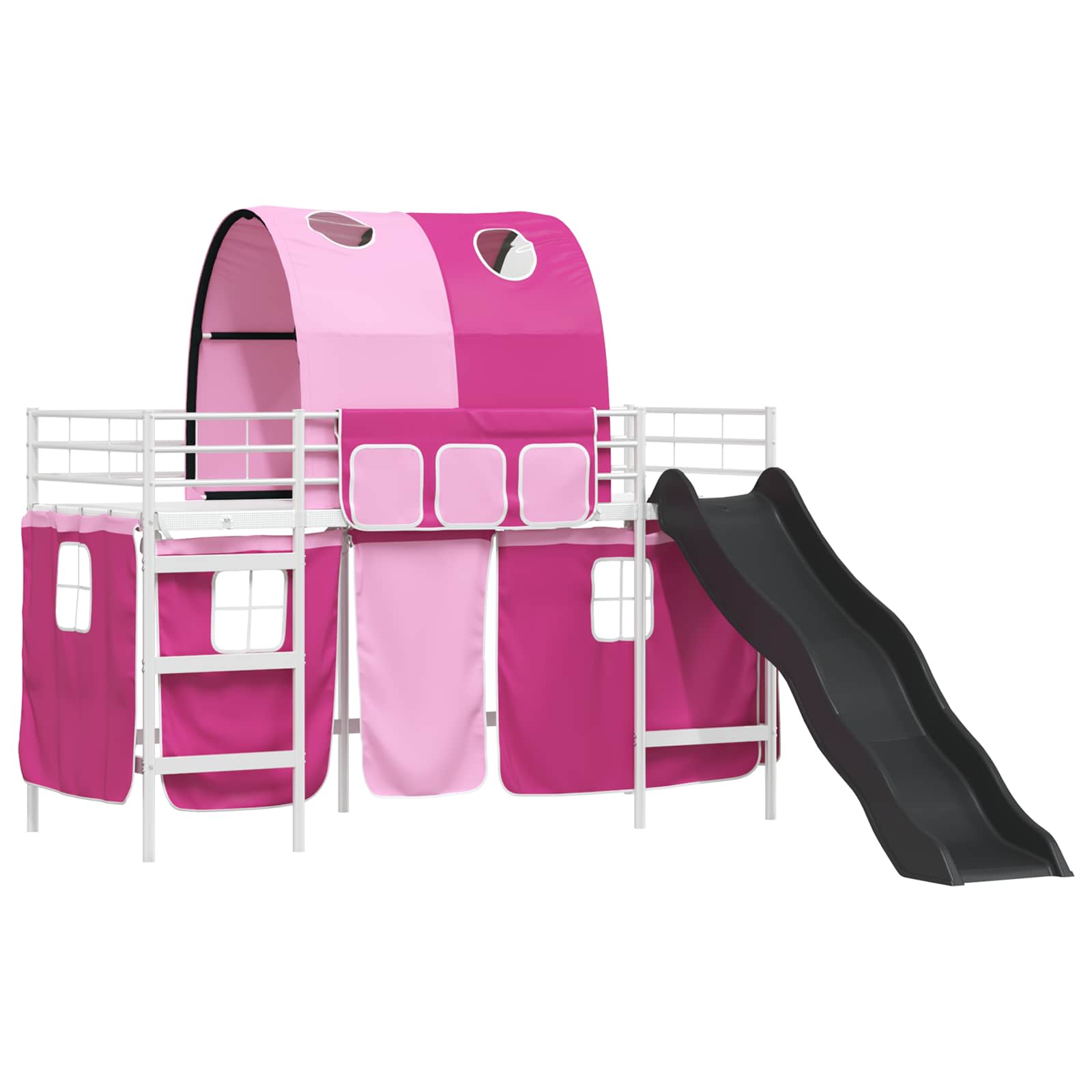 Lit mezzanine pour enfants Blanc et rose 75 x 190 cm Métал - XIOS
