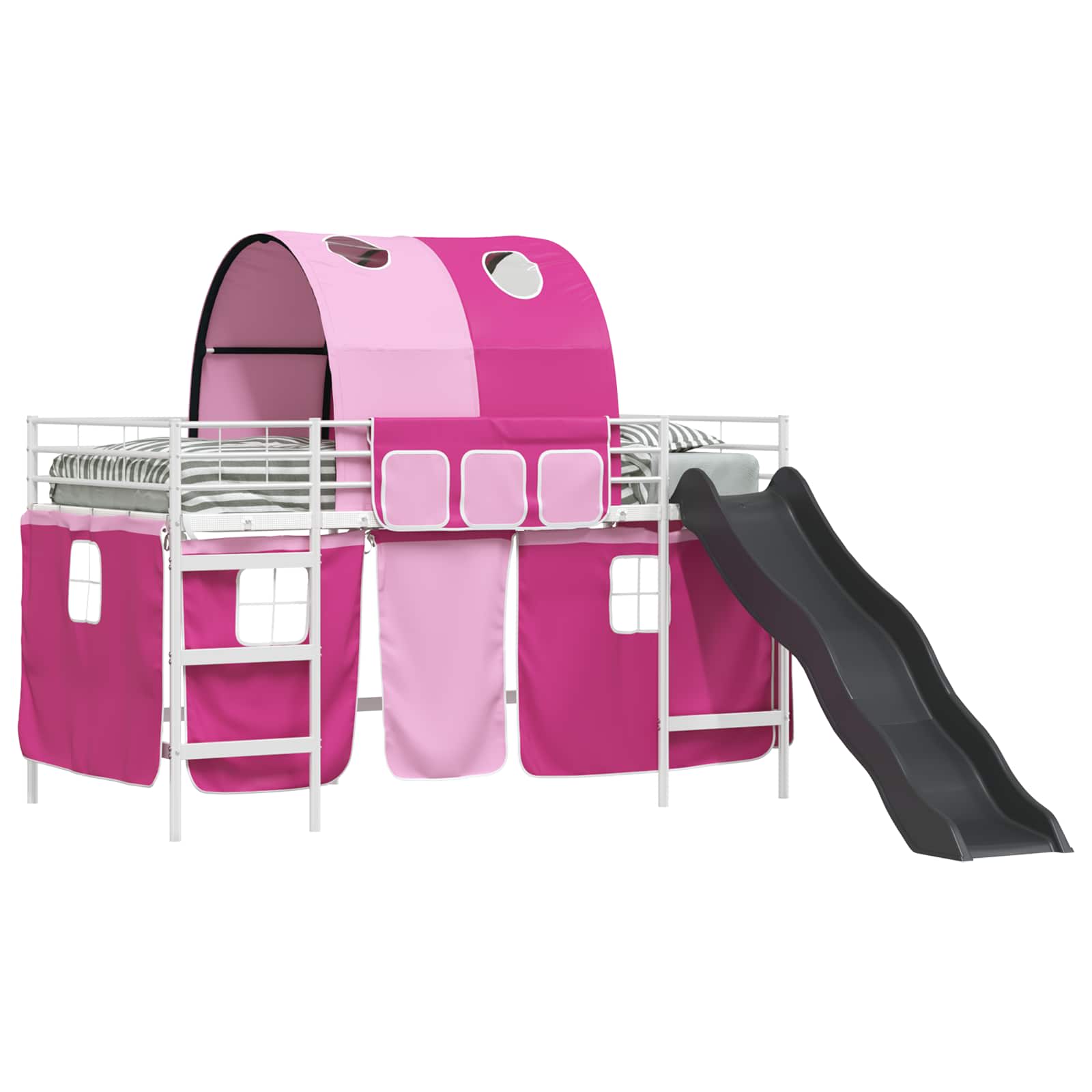 Lit mezzanine pour enfants Blanc et rose 90 x 200 cm Métал - XIOS