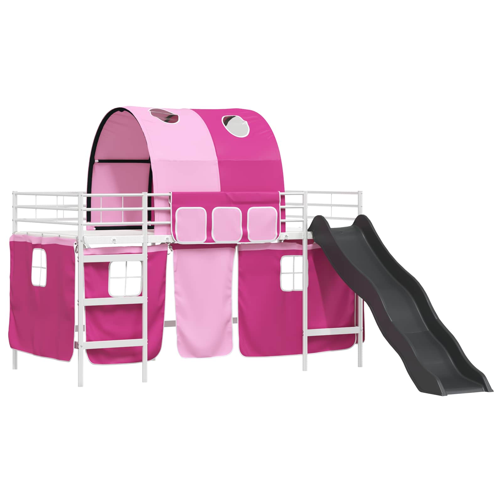 Lit mezzanine pour enfants Blanc et rose 90 x 200 cm Métал - XIOS