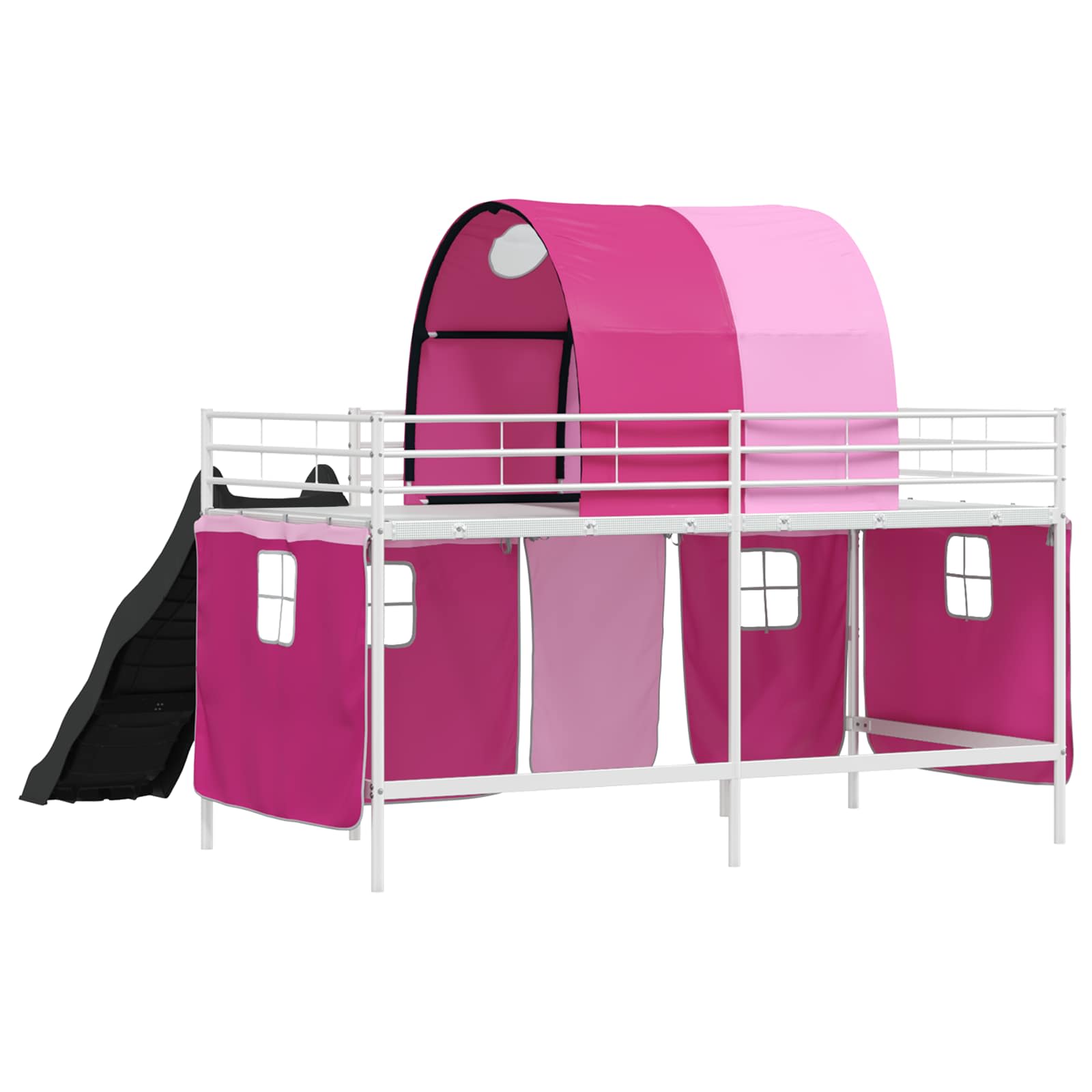 Lit mezzanine pour enfants Blanc et rose 90 x 200 cm Métал - XIOS