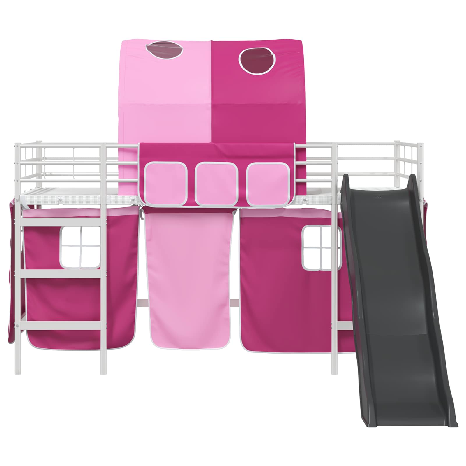 Lit mezzanine pour enfants Blanc et rose 90 x 200 cm Métал - XIOS
