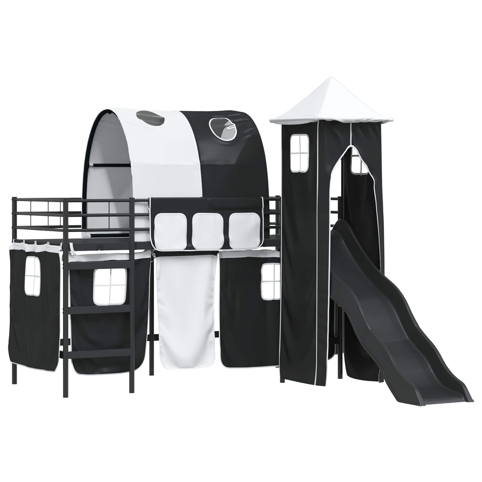 Lit mezzanine pour enfants Noir 75 x 190 cm Métал - XIOS