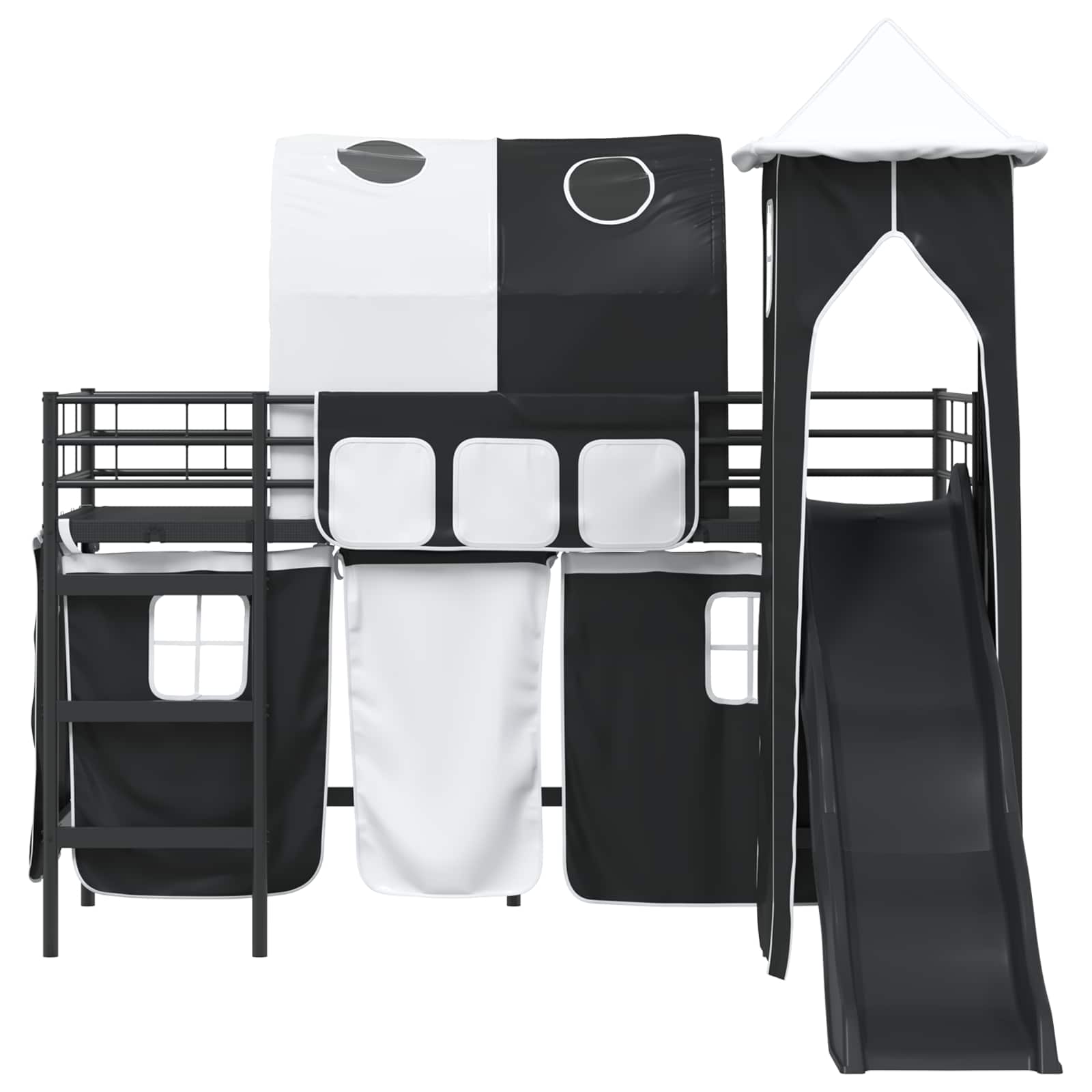 Lit mezzanine pour enfants Noir 75 x 190 cm Métал - XIOS