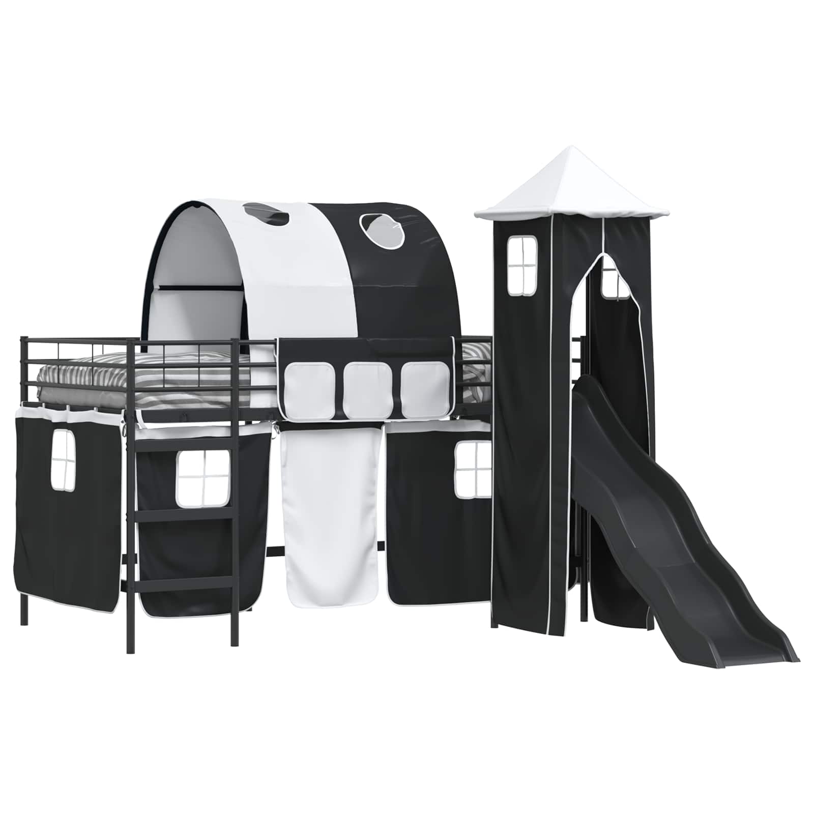Lit mezzanine pour enfants Noir 80 x 200 cm Métал - XIOS