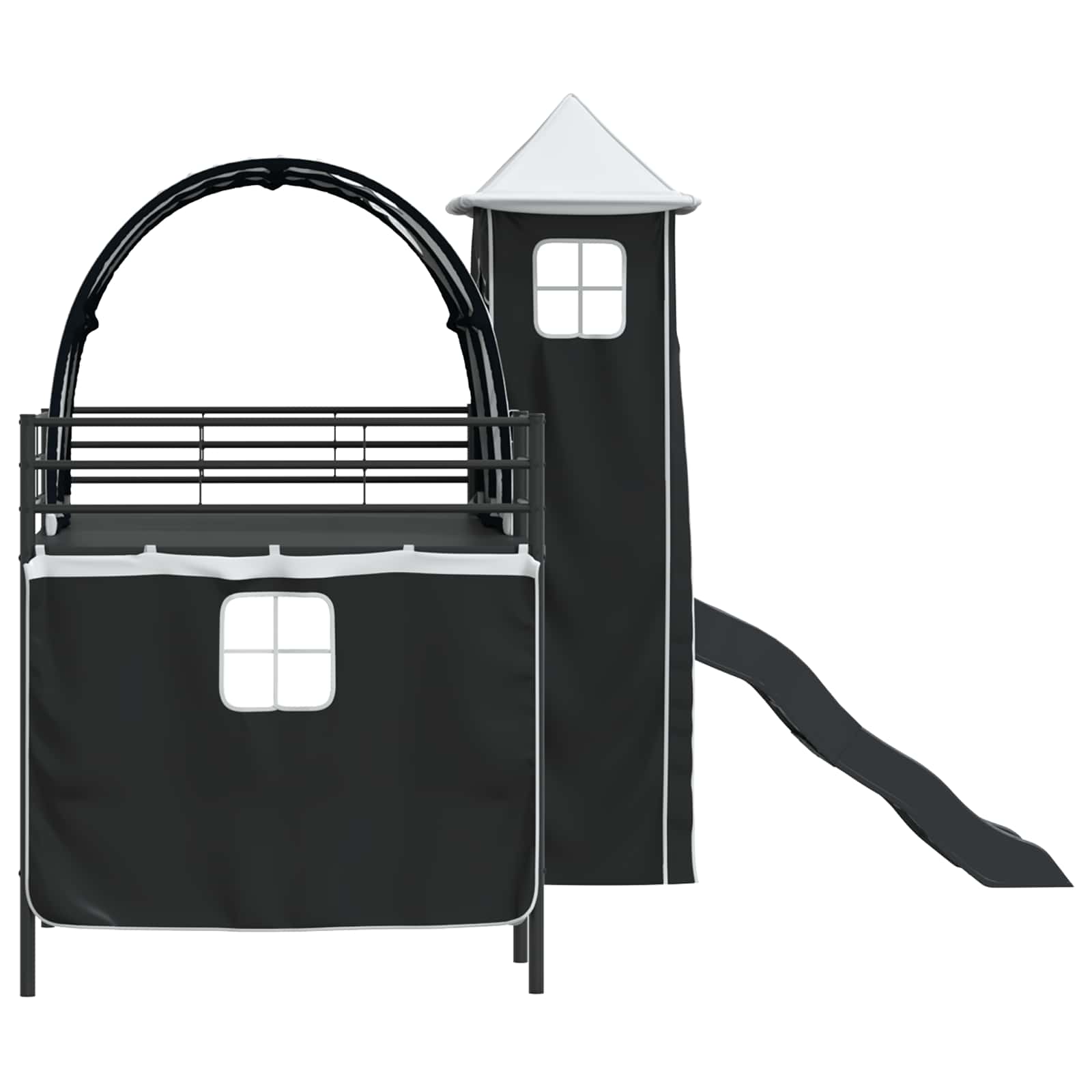 Lit mezzanine pour enfants Noir 80 x 200 cm Métал - XIOS