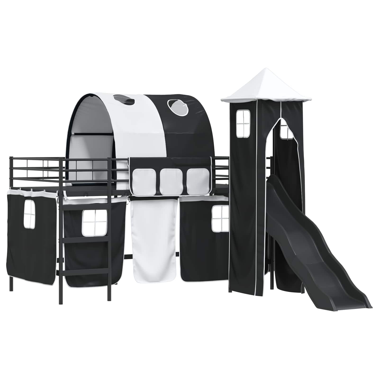 Lit mezzanine pour enfants Noir 107 x 200 cm Métал - XIOS