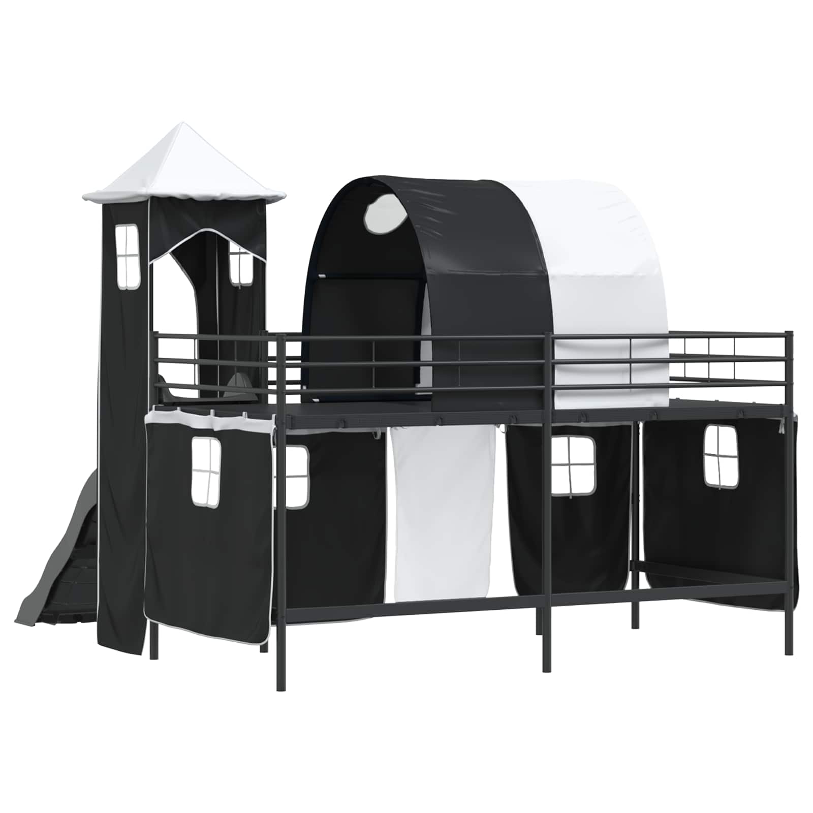 Lit mezzanine pour enfants Noir 107 x 200 cm Métал - XIOS