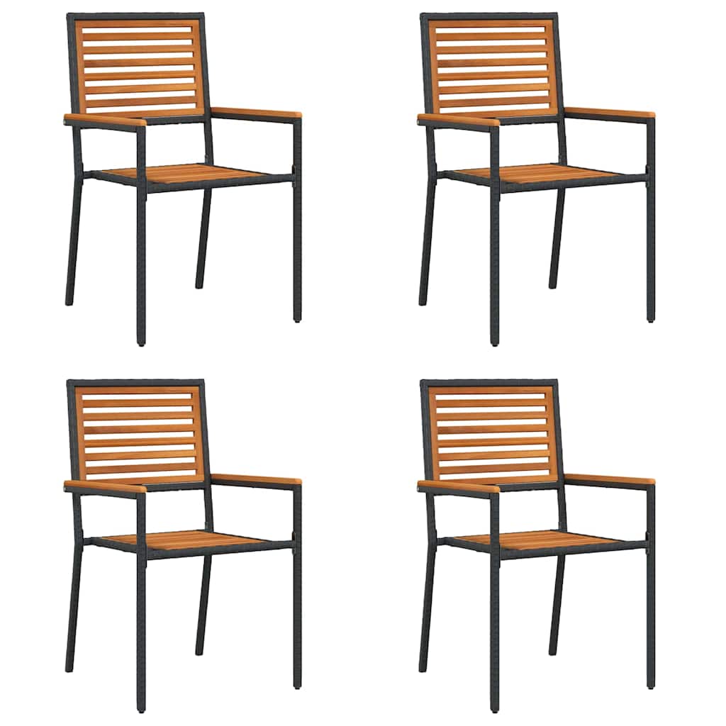 Chaises de Jardin 4 pcs Crème, Marron Chaises de jardin vidaXL