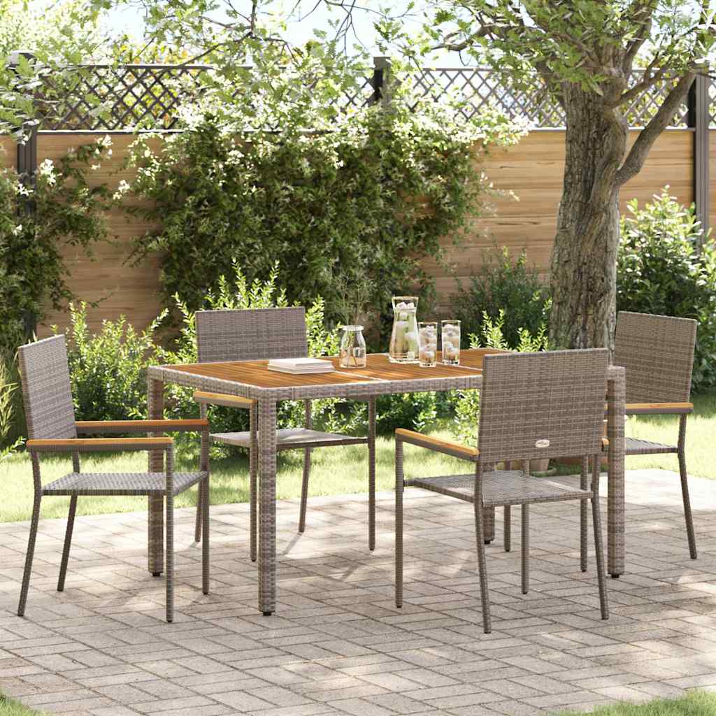 Chaises de Jardin 4 pcs Gris, Marron Chaises de jardin vidaXL