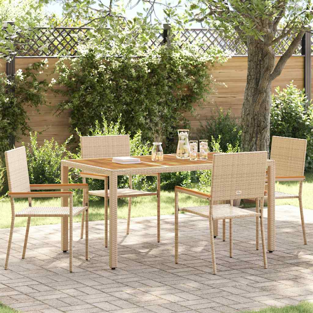 Chaises de Jardin 4 pcs Crème, Marron Chaises de jardin vidaXL